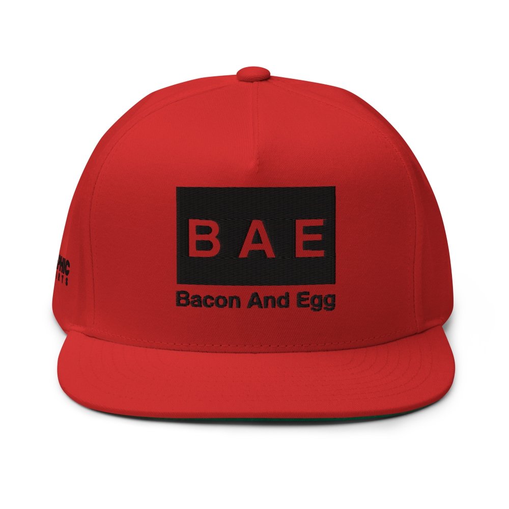 Flat Bill Cap - BAE Bacon And Egg — GRAPHIC T-SHIRTS
