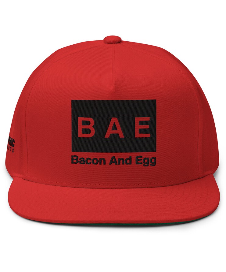 Flat Bill Cap - BAE Bacon And Egg | Hat | Buy Online | GRAPHIC T-SHIRTS