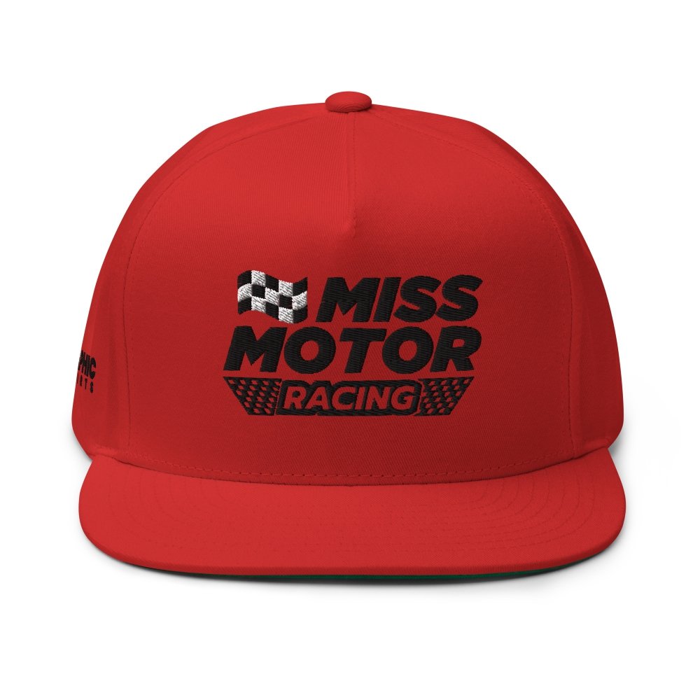 Flat Bill Cap - Miss Motor Racing — GRAPHIC T-SHIRTS