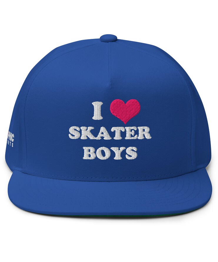 Flat Bill Cap - I Love Skater Boys | Hat | Buy Online | GRAPHIC T-SHIRTS