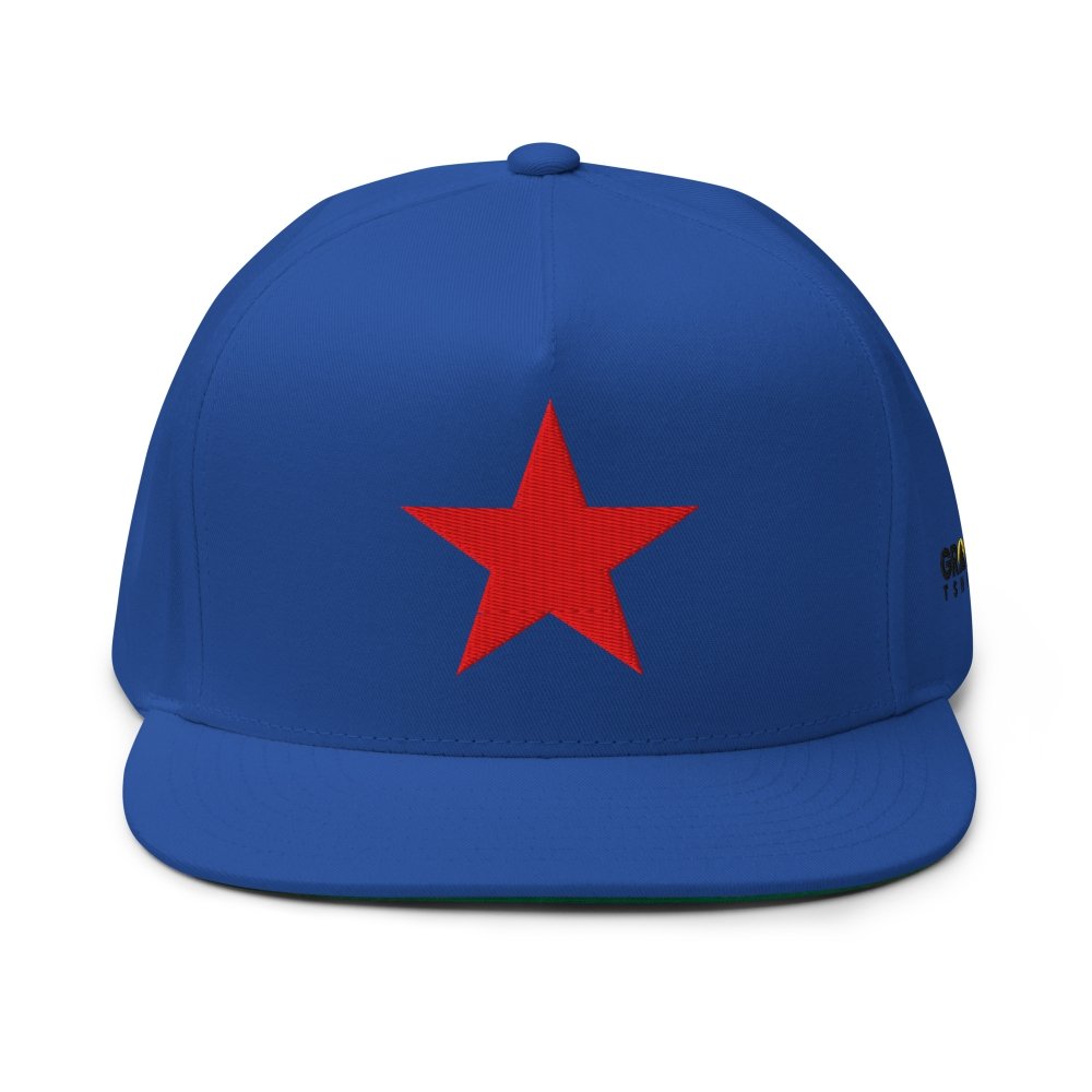 Flat Bill Cap - Red Star — GRAPHIC T-SHIRTS