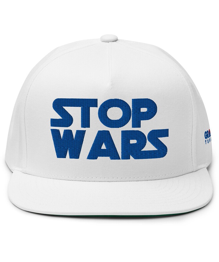 Flat Bill Cap - Stop Wars | Hat | Buy Online | GRAPHIC T-SHIRTS