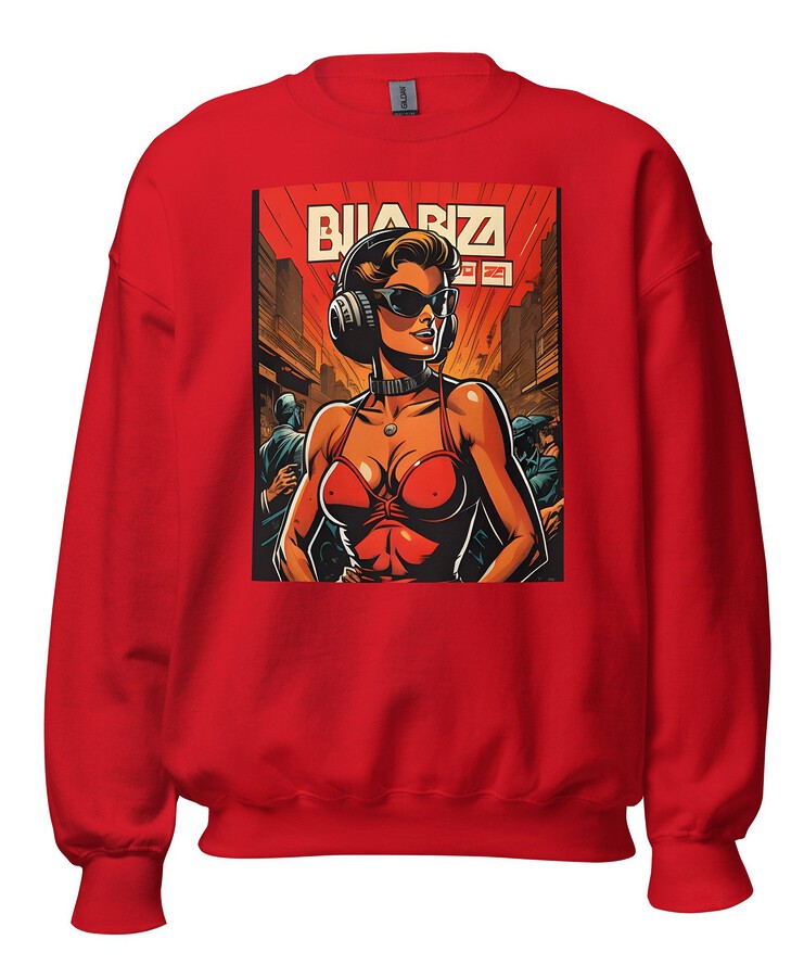 Unisex Crew Neck Sweatshirt - Ibiza Night Club Heroes Comic Series v.19 | Sweatshirt | Buy Online | GRAPHIC T-SHIRTS