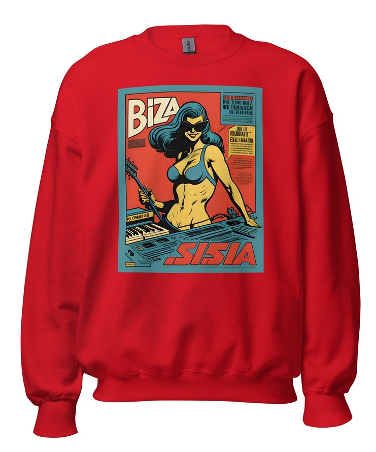 Unisex Crew Neck Sweatshirt - Ibiza Night Club Heroes Comic Series v.14 | Sweatshirt | Buy Online | GRAPHIC T-SHIRTS