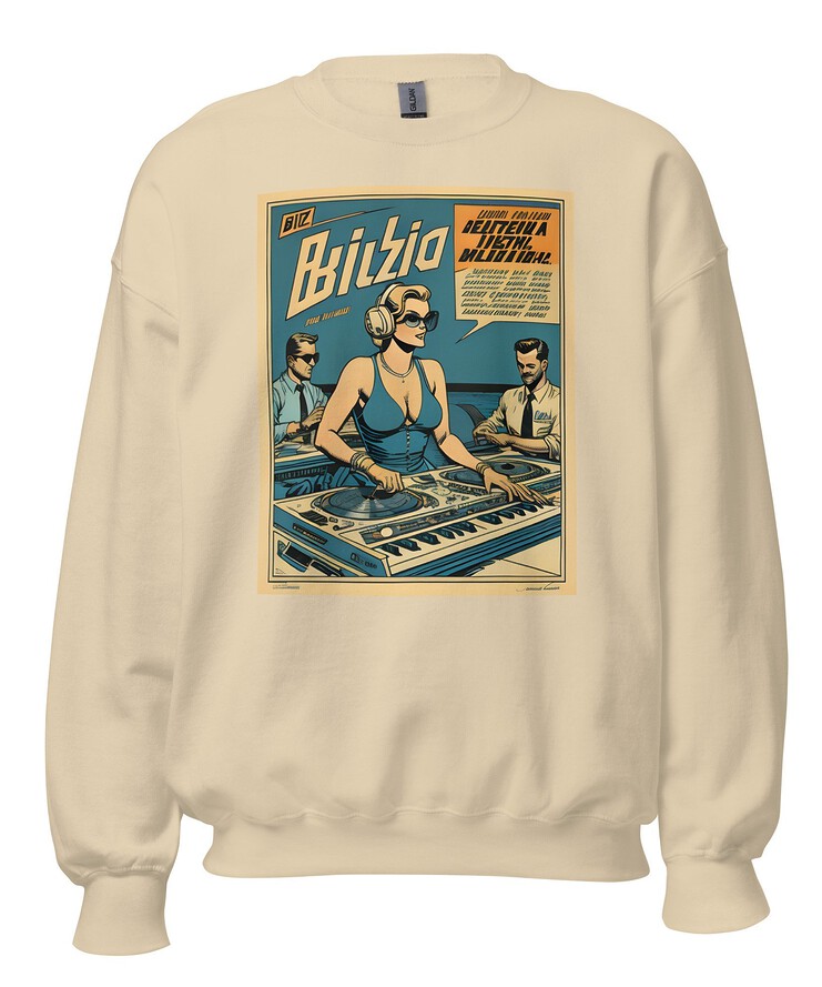 Unisex Crew Neck Sweatshirt - Ibiza Night Club Heroes Comic Series v.12 | Sweatshirt | Buy Online | GRAPHIC T-SHIRTS