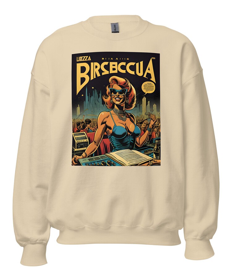 Unisex Crew Neck Sweatshirt - Ibiza Night Club Heroes Comic Series v.9 | Sweatshirt | Buy Online | GRAPHIC T-SHIRTS