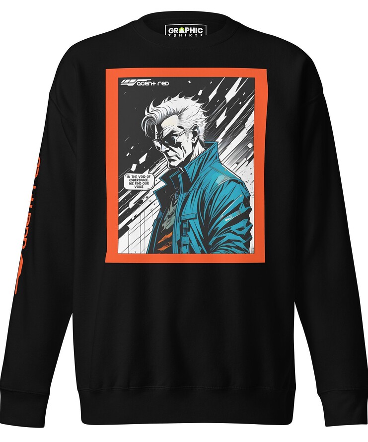 Unisex Premium Sweatshirt - Agent Red Cyberpunk Series v.74 | Sweatshirt | Buy Online | GRAPHIC T-SHIRTS