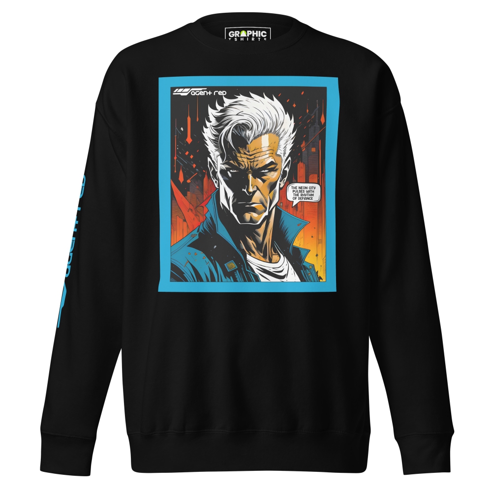 Unisex Premium Sweatshirt - Agent Red Cyberpunk Series v.73