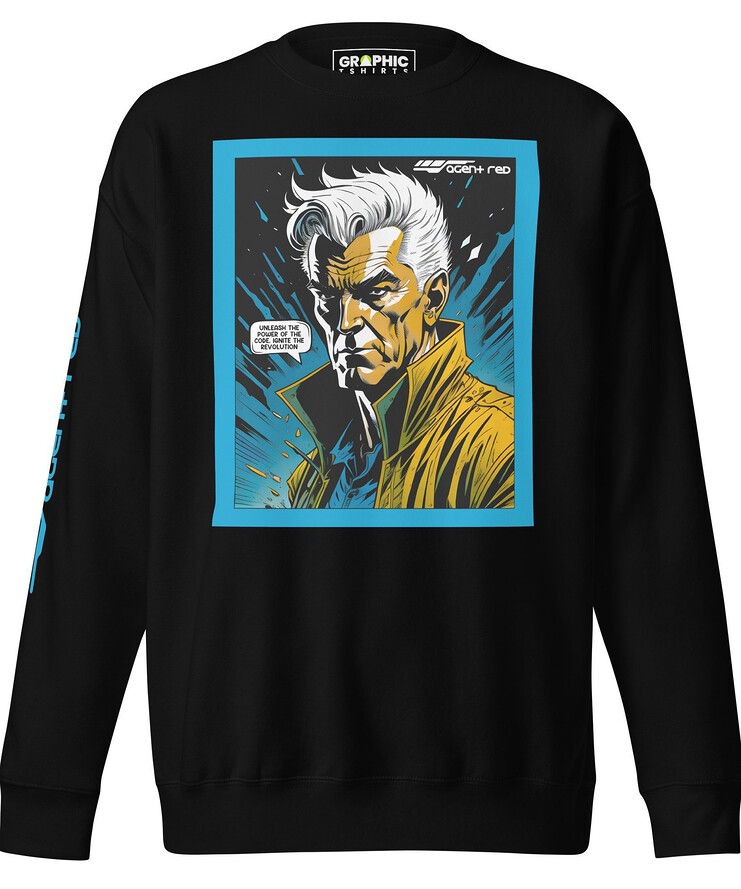 Unisex Premium Sweatshirt - Agent Red Cyberpunk Series v.72 | Sweatshirt | Buy Online | GRAPHIC T-SHIRTS
