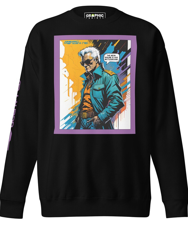Unisex Premium Sweatshirt - Agent Red Cyberpunk Series v.70 | Sweatshirt | Buy Online | GRAPHIC T-SHIRTS