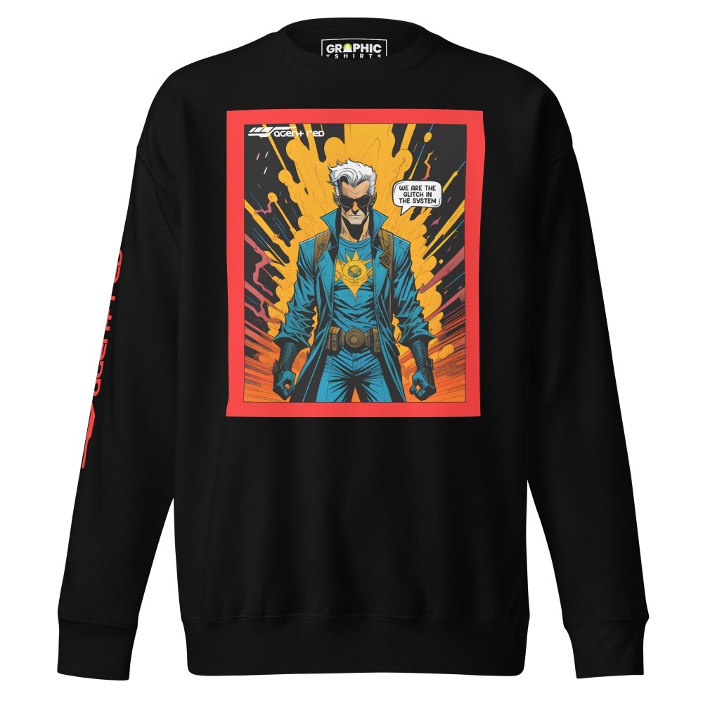 Unisex Premium Sweatshirt - Agent Red Cyberpunk Series v.69 — GRAPHIC T-SHIRTS