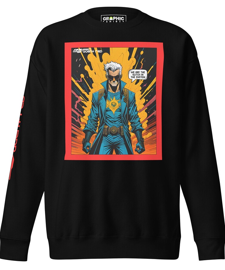 Unisex Premium Sweatshirt - Agent Red Cyberpunk Series v.69 | Sweatshirt | Buy Online | GRAPHIC T-SHIRTS