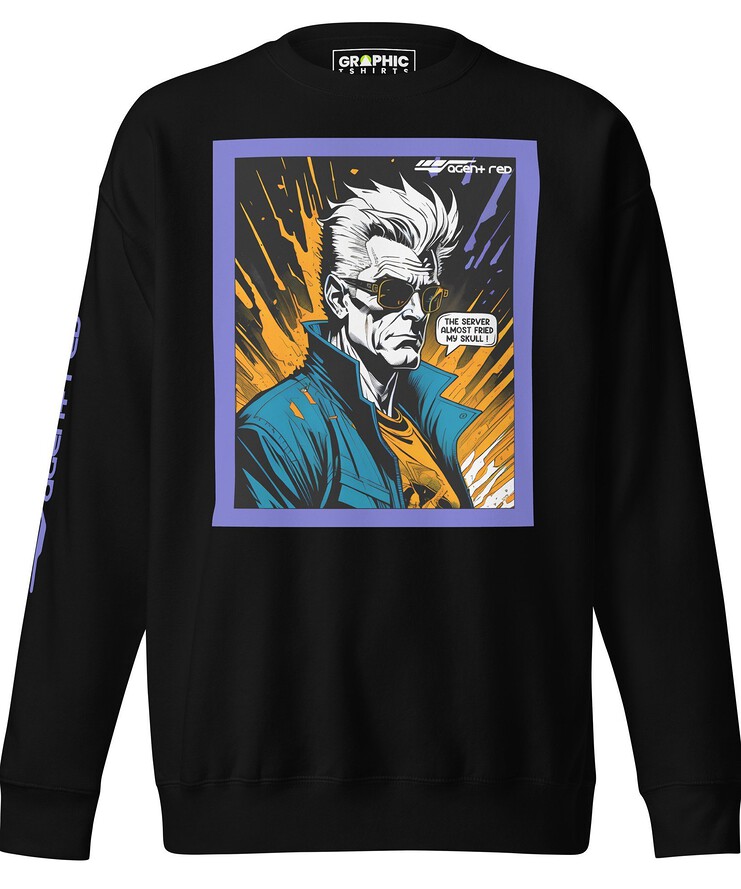 Unisex Premium Sweatshirt - Agent Red Cyberpunk Series v.60 | Sweatshirt | Buy Online | GRAPHIC T-SHIRTS