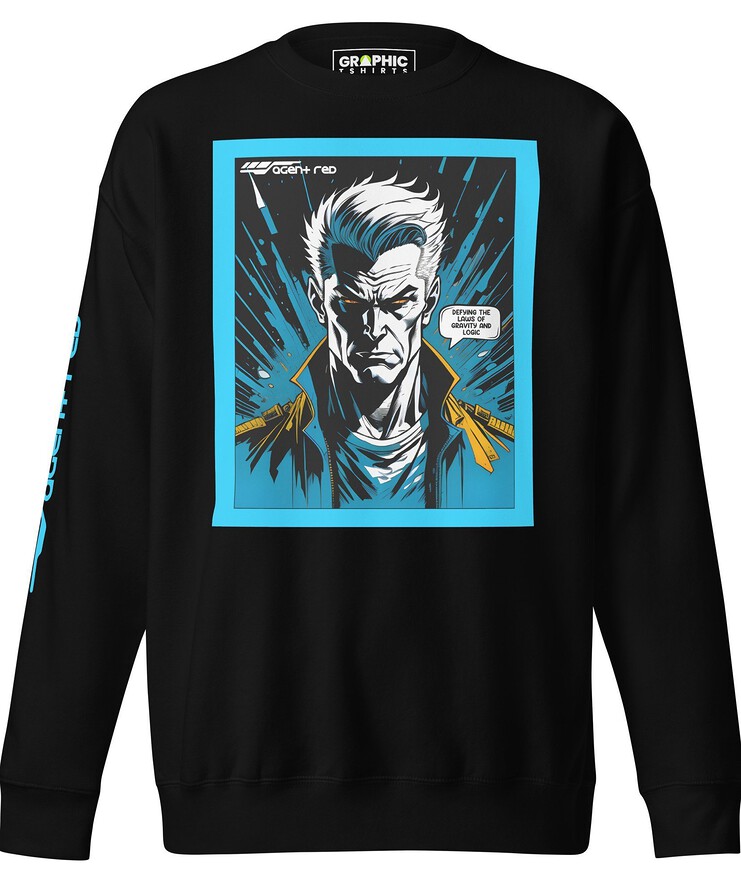 Unisex Premium Sweatshirt - Agent Red Cyberpunk Series v.55 | Sweatshirt | Buy Online | GRAPHIC T-SHIRTS