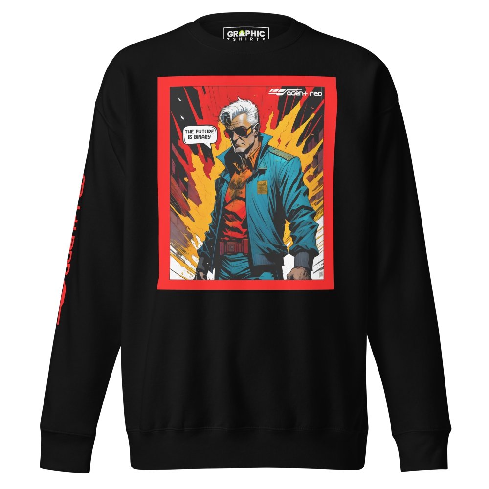Unisex Premium Sweatshirt - Agent Red Cyberpunk Series v.53 — GRAPHIC T-SHIRTS