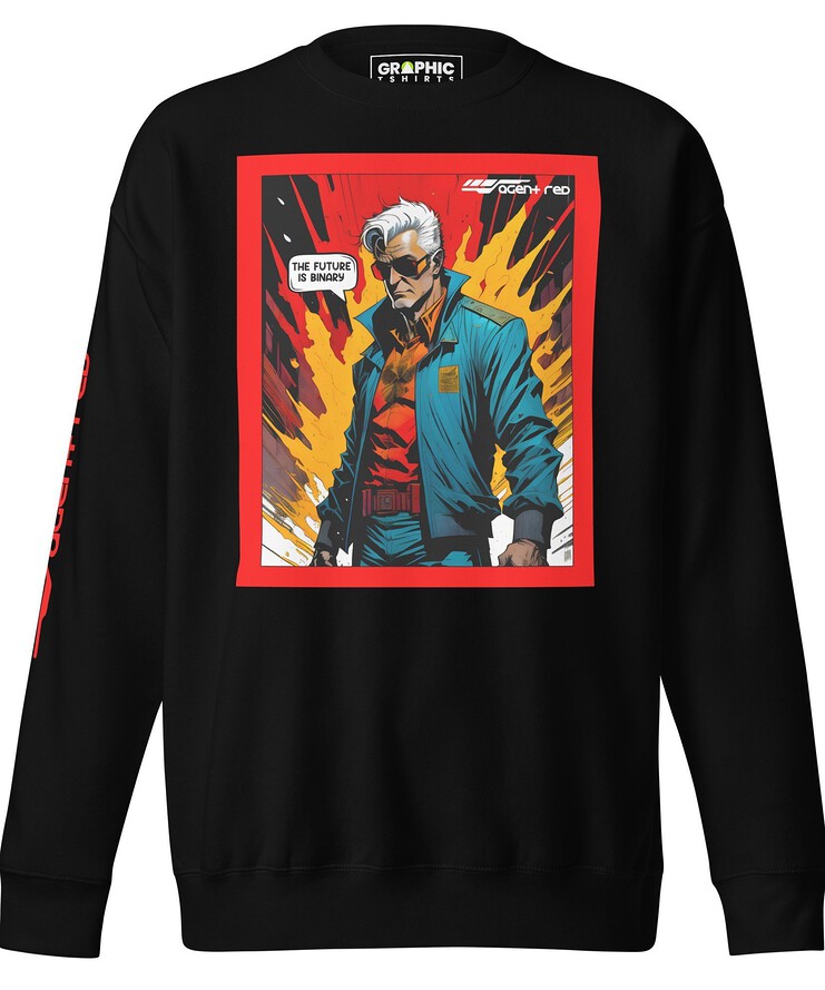 Unisex Premium Sweatshirt - Agent Red Cyberpunk Series v.53 | Sweatshirt | Buy Online | GRAPHIC T-SHIRTS
