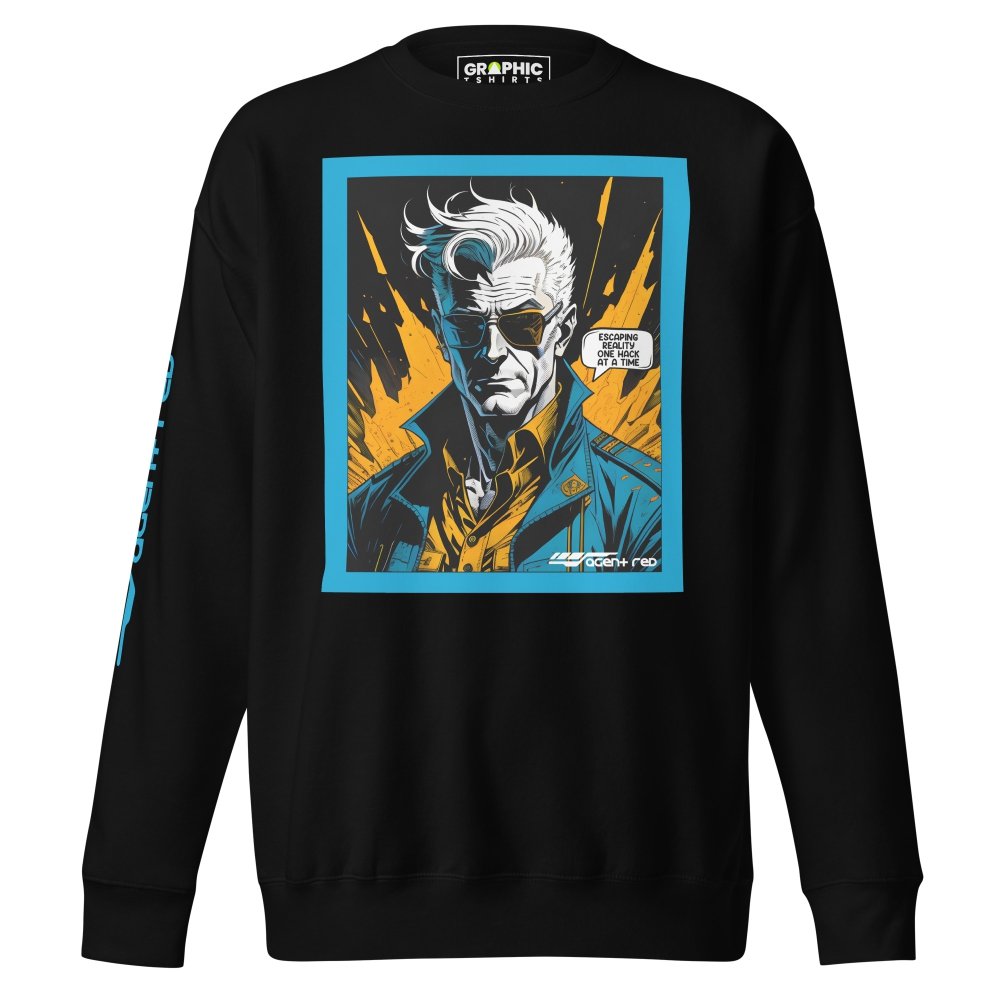 Unisex Premium Sweatshirt - Agent Red Cyberpunk Series v.52 — GRAPHIC T-SHIRTS