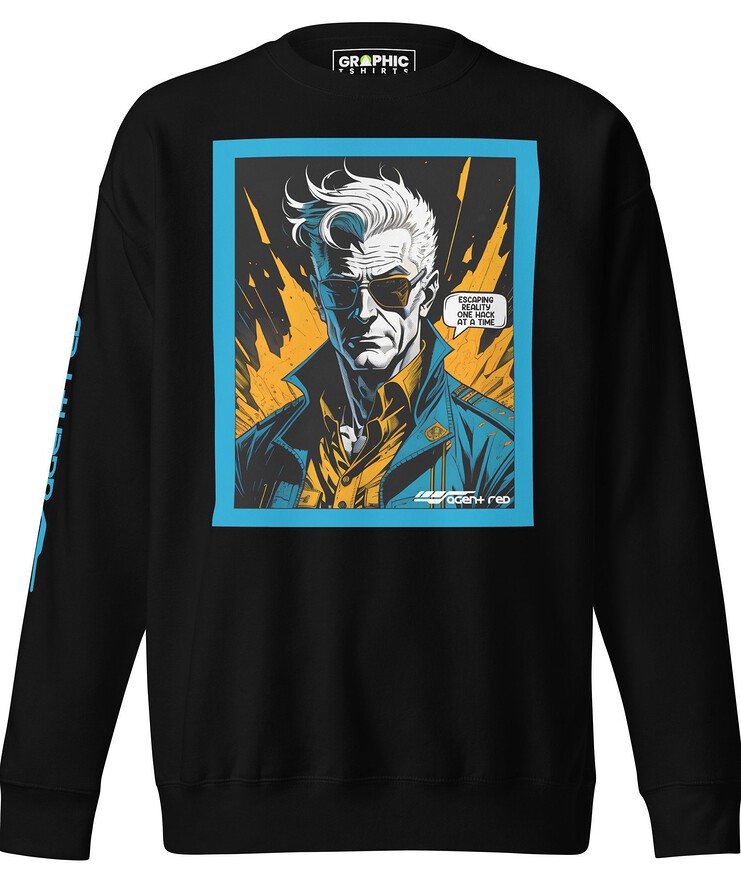 Unisex Premium Sweatshirt - Agent Red Cyberpunk Series v.52 | Sweatshirt | Buy Online | GRAPHIC T-SHIRTS
