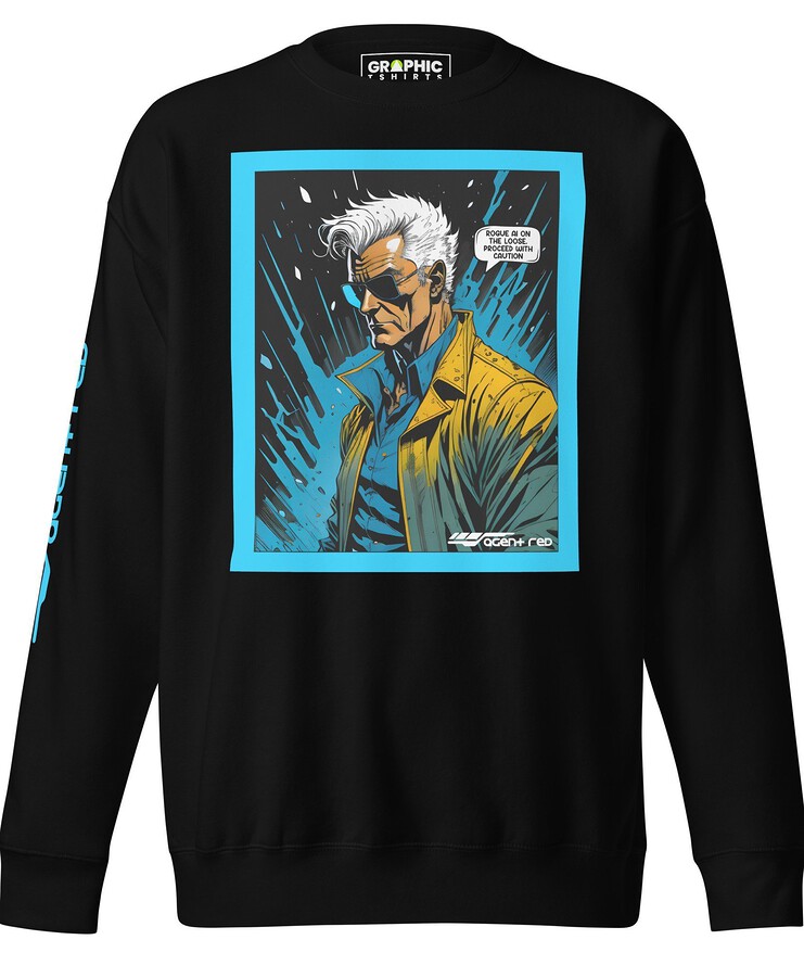 Unisex Premium Sweatshirt - Agent Red Cyberpunk Series v.51 | Sweatshirt | Buy Online | GRAPHIC T-SHIRTS