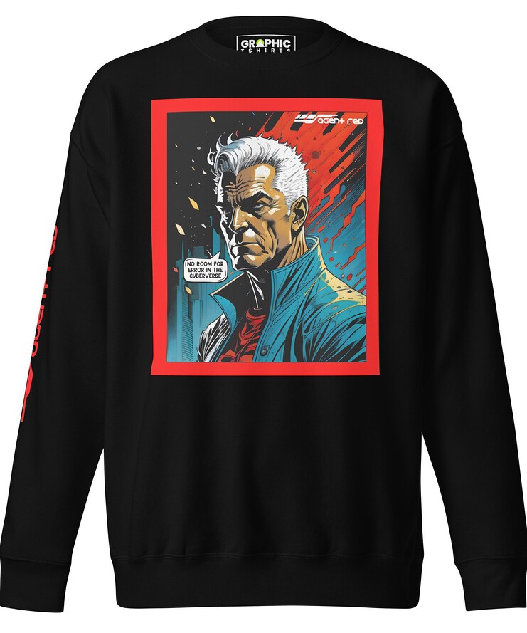 Unisex Premium Sweatshirt - Agent Red Cyberpunk Series v.50 | Sweatshirt | Buy Online | GRAPHIC T-SHIRTS