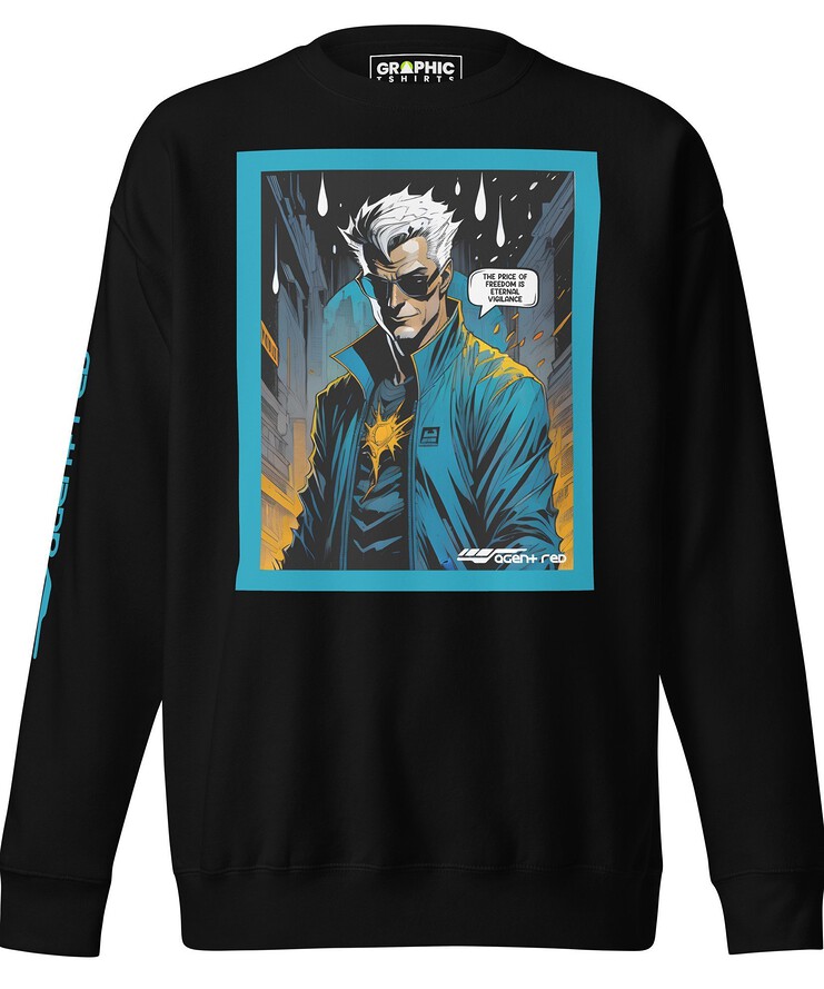 Unisex Premium Sweatshirt - Agent Red Cyberpunk Series v.46 | Sweatshirt | Buy Online | GRAPHIC T-SHIRTS