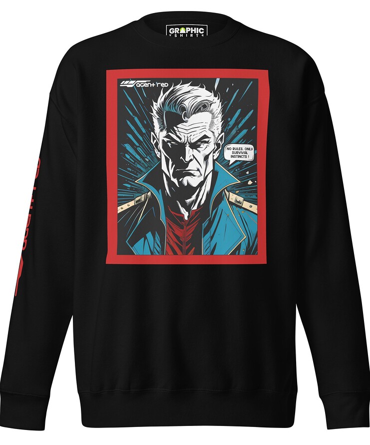 Unisex Premium Sweatshirt - Agent Red Cyberpunk Series v.45 | Sweatshirt | Buy Online | GRAPHIC T-SHIRTS