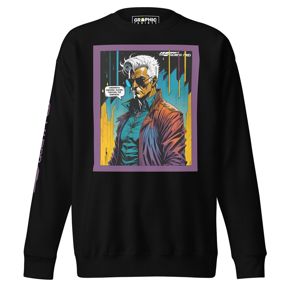 Unisex Premium Sweatshirt - Agent Red Cyberpunk Series v.44 — GRAPHIC T-SHIRTS
