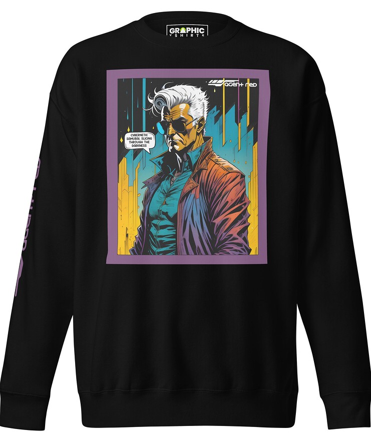 Unisex Premium Sweatshirt - Agent Red Cyberpunk Series v.44 | Sweatshirt | Buy Online | GRAPHIC T-SHIRTS