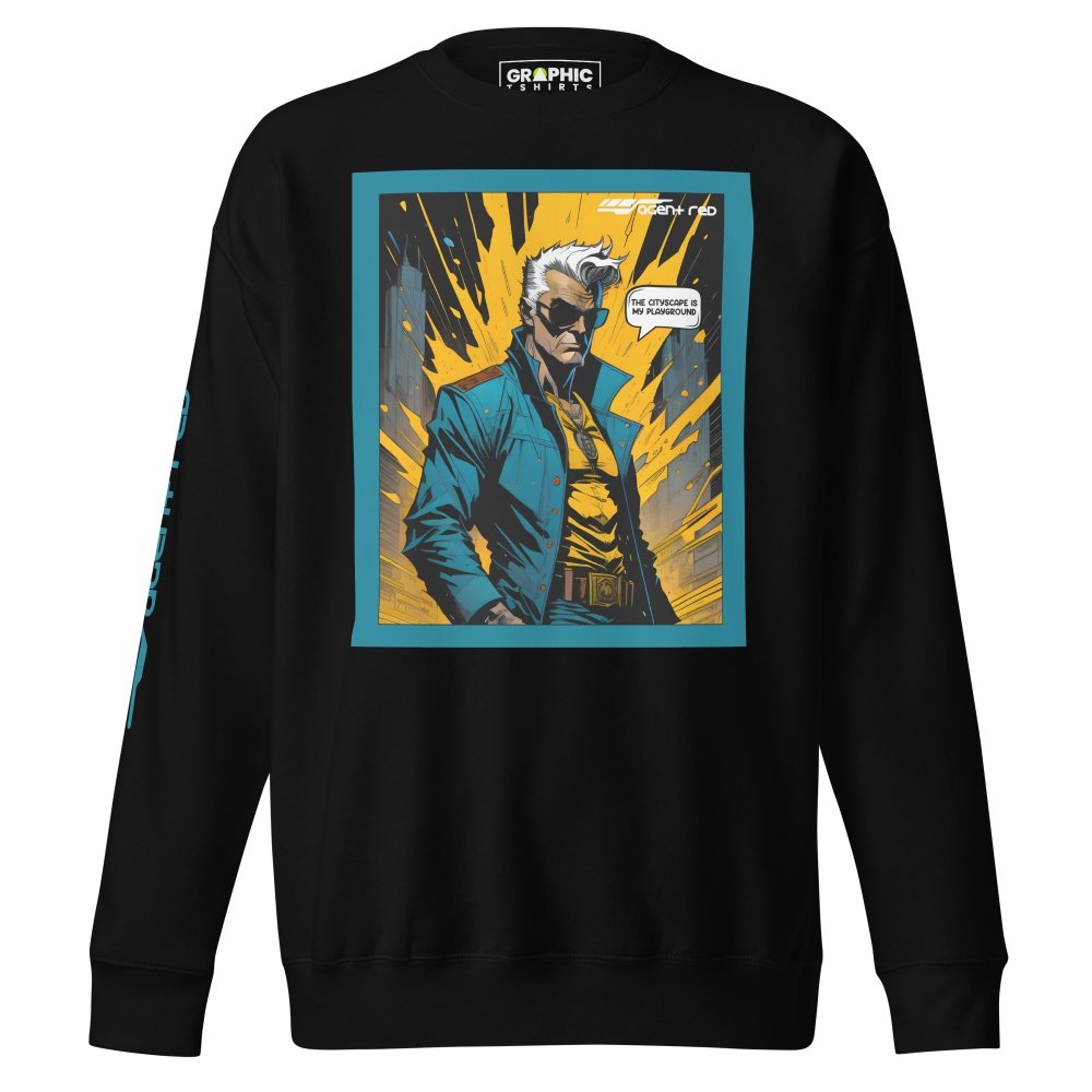 Unisex Premium Sweatshirt - Agent Red Cyberpunk Series v.42 — GRAPHIC T-SHIRTS
