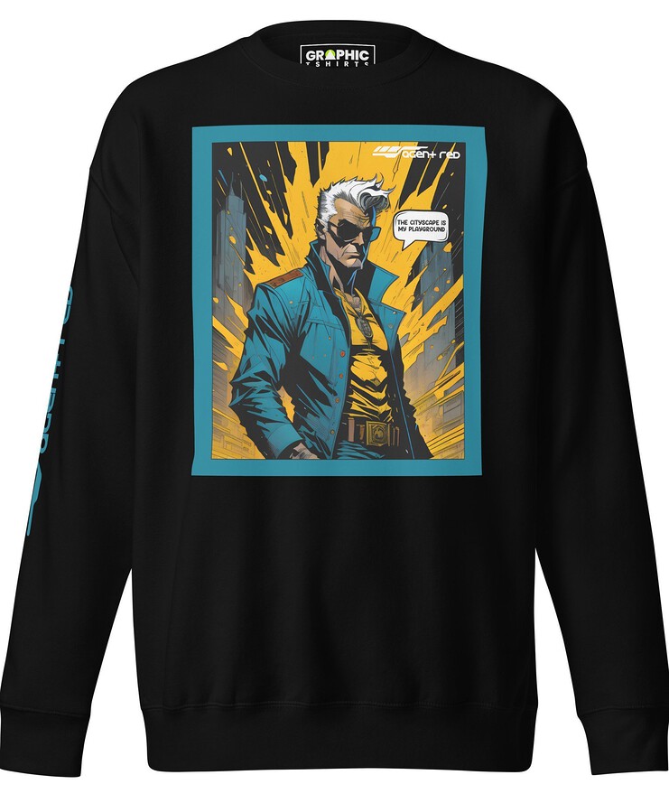 Unisex Premium Sweatshirt - Agent Red Cyberpunk Series v.42 | Sweatshirt | Buy Online | GRAPHIC T-SHIRTS