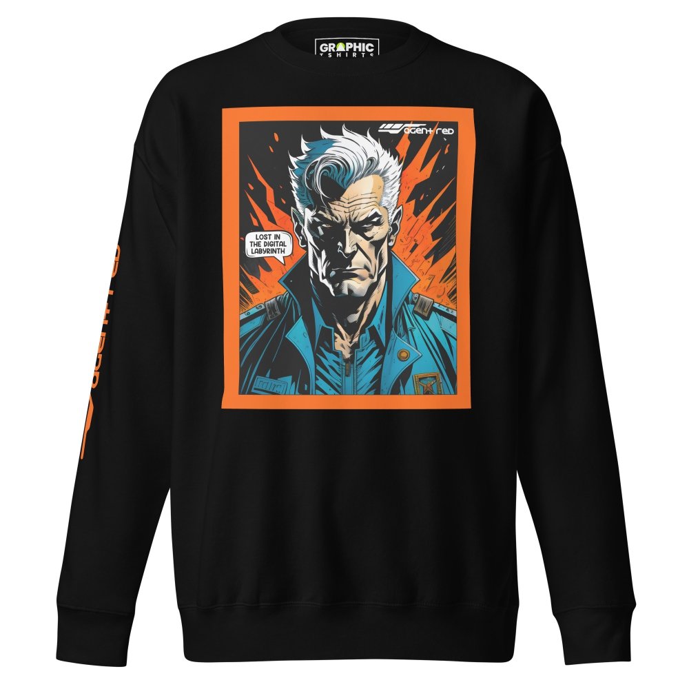 Unisex Premium Sweatshirt - Agent Red Cyberpunk Series v.41 — GRAPHIC T-SHIRTS
