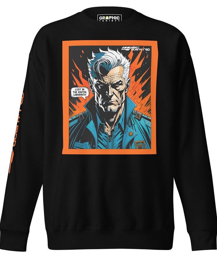 Unisex Premium Sweatshirt - Agent Red Cyberpunk Series v.41 | Sweatshirt | Buy Online | GRAPHIC T-SHIRTS