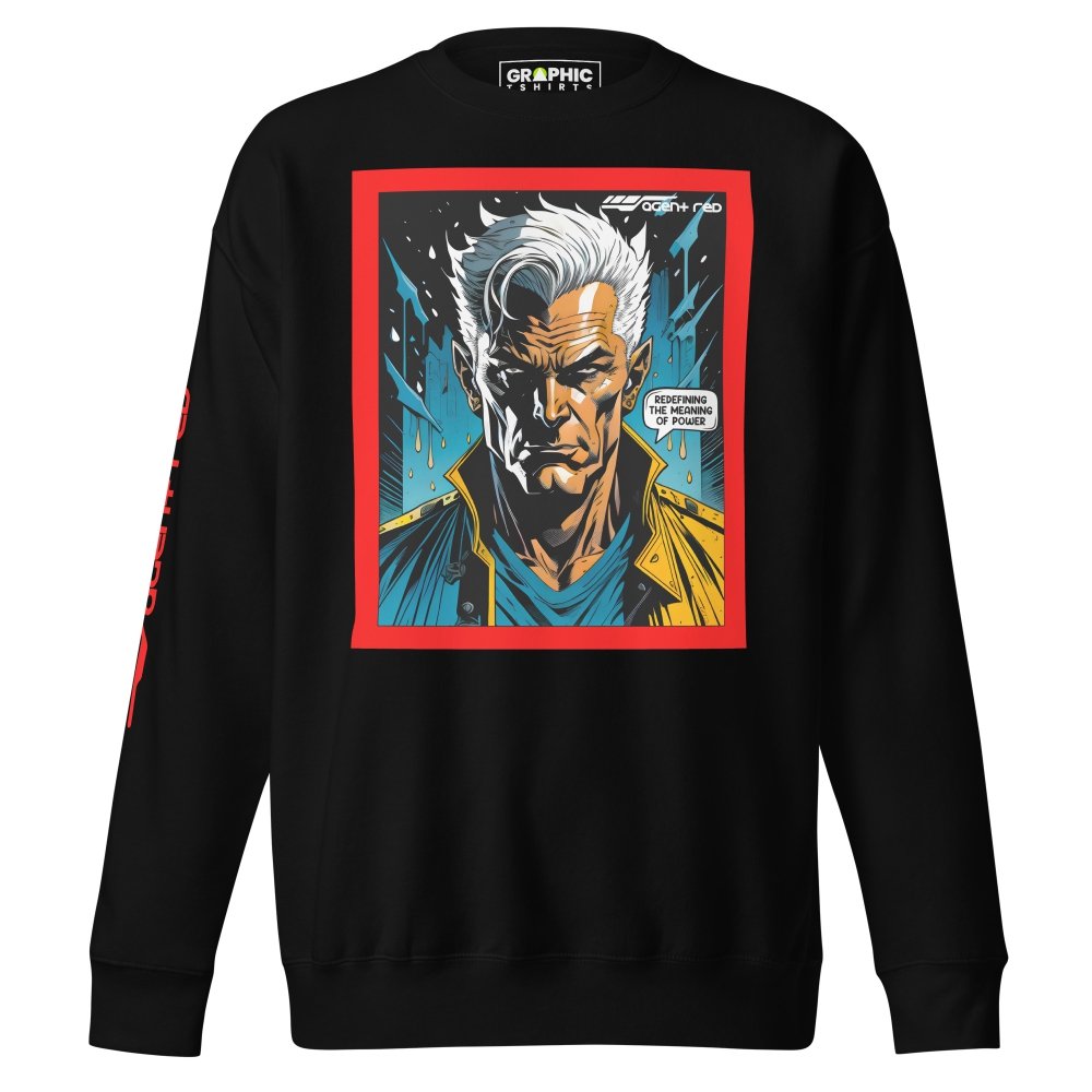Unisex Premium Sweatshirt - Agent Red Cyberpunk Series v.39 — GRAPHIC T-SHIRTS