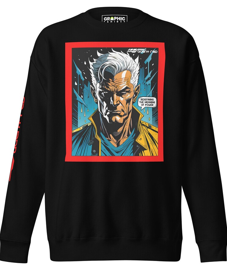 Unisex Premium Sweatshirt - Agent Red Cyberpunk Series v.39 | Sweatshirt | Buy Online | GRAPHIC T-SHIRTS