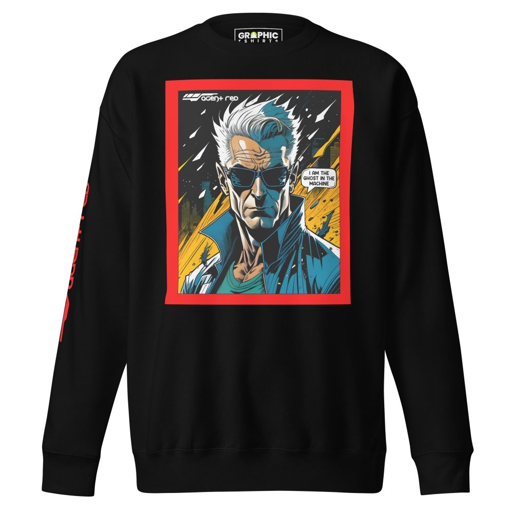 Unisex Premium Sweatshirt - Agent Red Cyberpunk Series v.38 — GRAPHIC T-SHIRTS