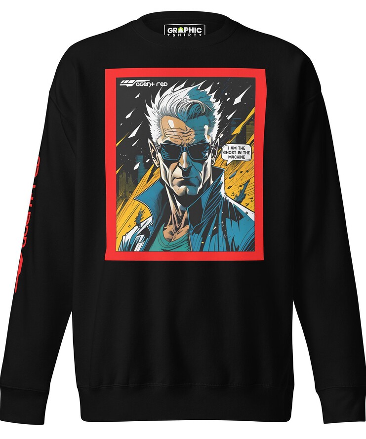 Unisex Premium Sweatshirt - Agent Red Cyberpunk Series v.38 | Sweatshirt | Buy Online | GRAPHIC T-SHIRTS