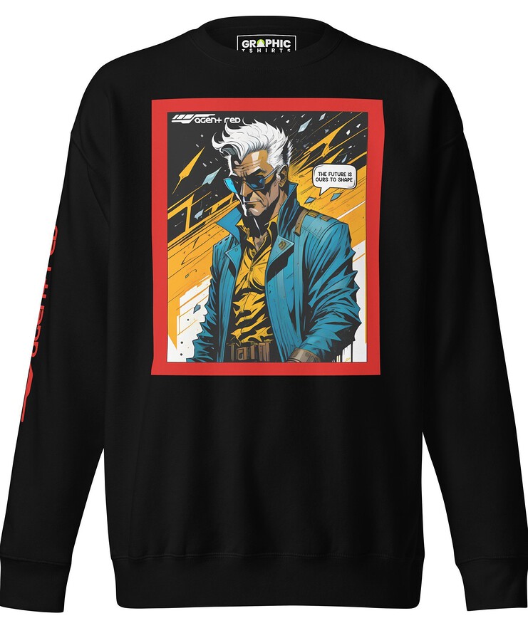 Unisex Premium Sweatshirt - Agent Red Cyberpunk Series v.30 | Sweatshirt | Buy Online | GRAPHIC T-SHIRTS