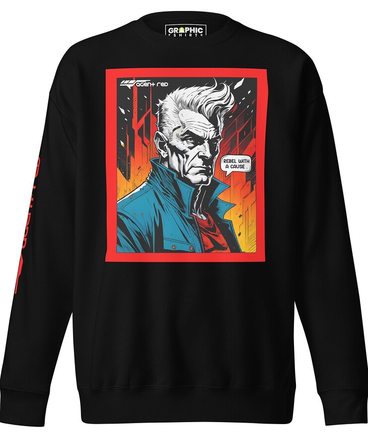 Unisex Premium Sweatshirt - Agent Red Cyberpunk Series v.28 | Sweatshirt | Buy Online | GRAPHIC T-SHIRTS