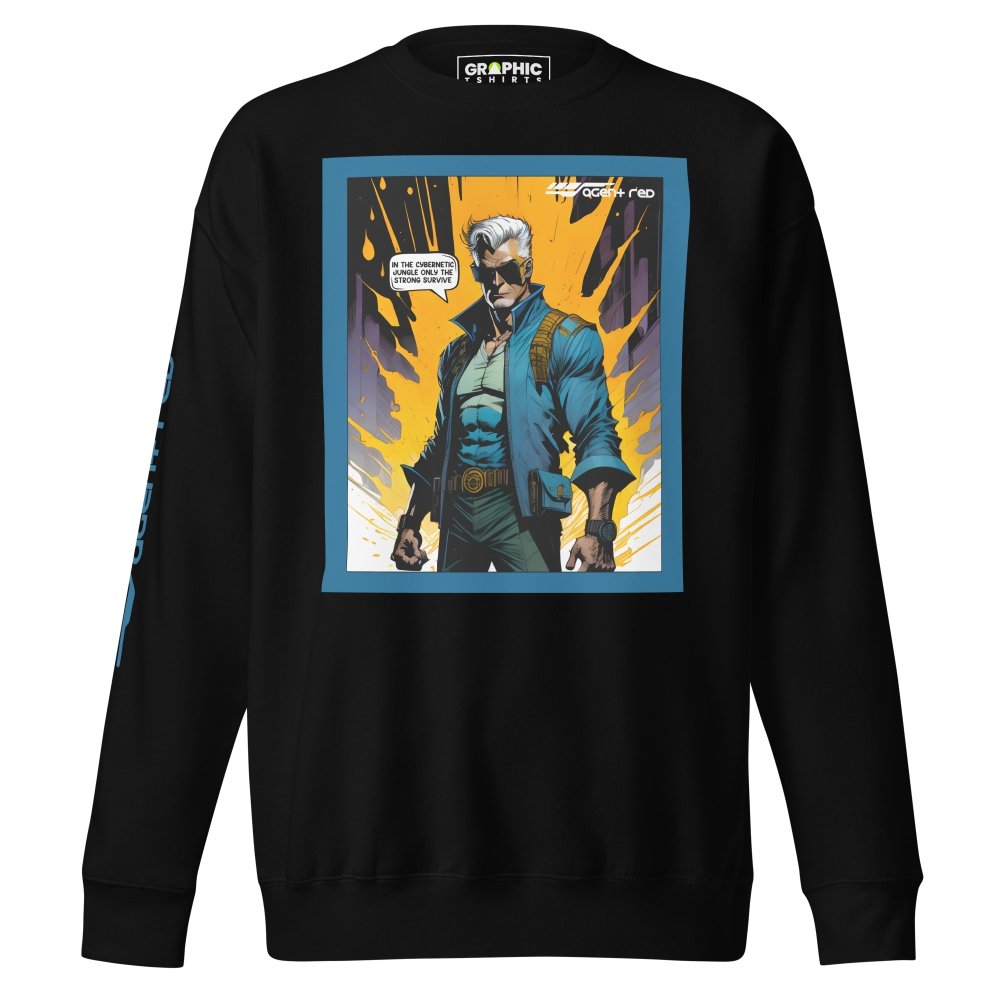 Unisex Premium Sweatshirt - Agent Red Cyberpunk Series v.25 — GRAPHIC T-SHIRTS