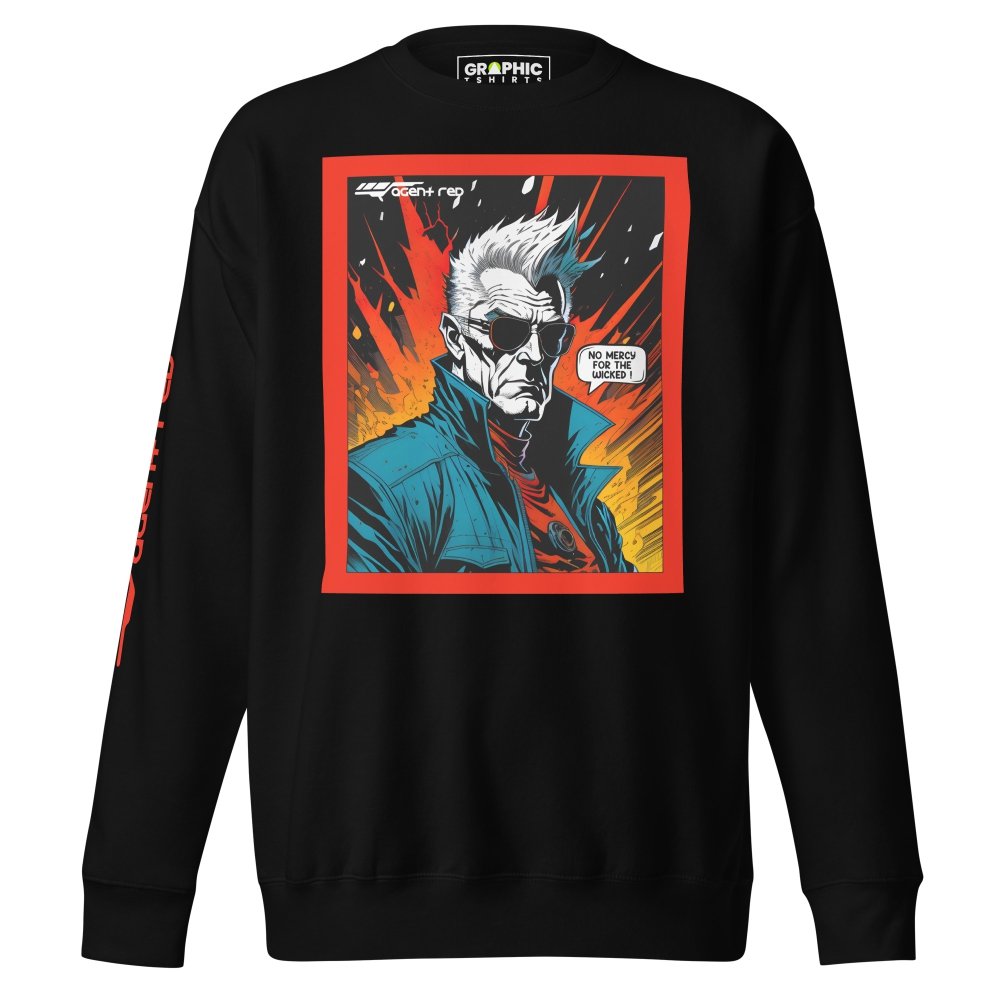Unisex Premium Sweatshirt - Agent Red Cyberpunk Series v.23 — GRAPHIC T-SHIRTS