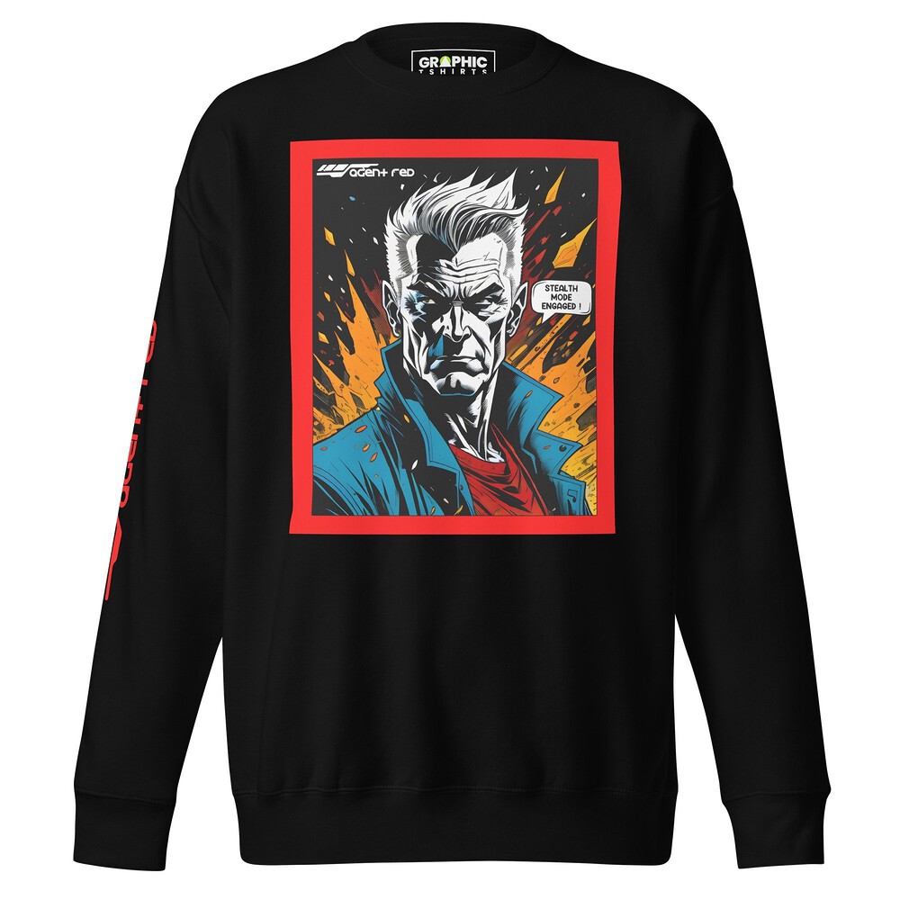 Unisex Premium Sweatshirt - Agent Red Cyberpunk Series v.22 — GRAPHIC T-SHIRTS