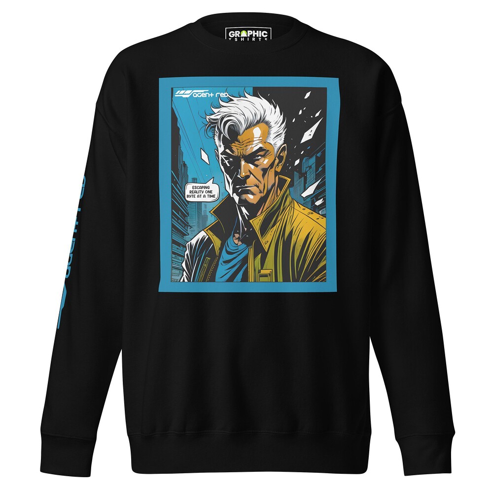 Unisex Premium Sweatshirt - Agent Red Cyberpunk Series v.21 — GRAPHIC T-SHIRTS