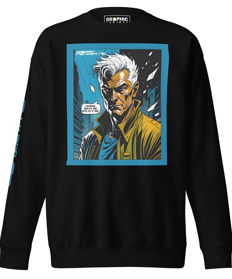 Unisex Premium Sweatshirt - Agent Red Cyberpunk Series v.21 | Sweatshirt | Buy Online | GRAPHIC T-SHIRTS