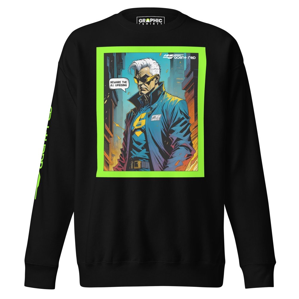 Unisex Premium Sweatshirt - Agent Red Cyberpunk Series v.20 — GRAPHIC T-SHIRTS