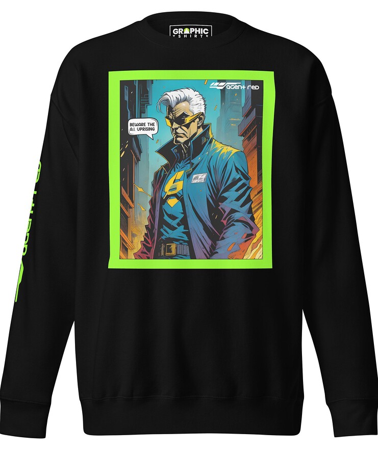 Unisex Premium Sweatshirt - Agent Red Cyberpunk Series v.20 | Sweatshirt | Buy Online | GRAPHIC T-SHIRTS