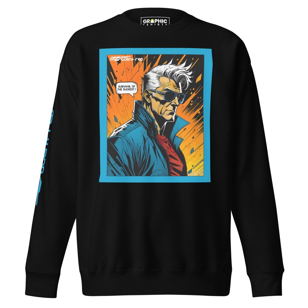 Unisex Premium Sweatshirt - Agent Red Cyberpunk Series v.18 — GRAPHIC T-SHIRTS