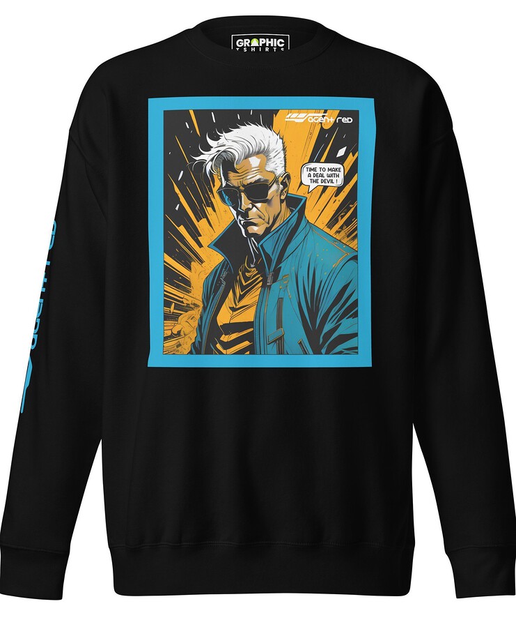 Unisex Premium Sweatshirt - Agent Red Cyberpunk Series v.17 | Sweatshirt | Buy Online | GRAPHIC T-SHIRTS
