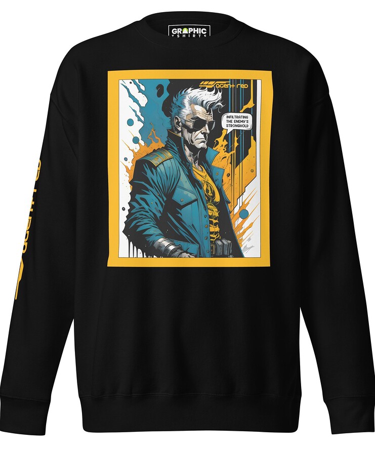 Unisex Premium Sweatshirt - Agent Red Cyberpunk Series v.15 | Sweatshirt | Buy Online | GRAPHIC T-SHIRTS