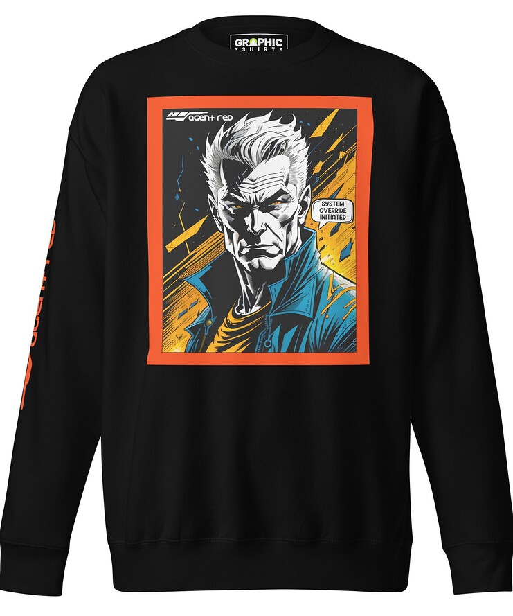 Unisex Premium Sweatshirt - Agent Red Cyberpunk Series v.14 | Sweatshirt | Buy Online | GRAPHIC T-SHIRTS