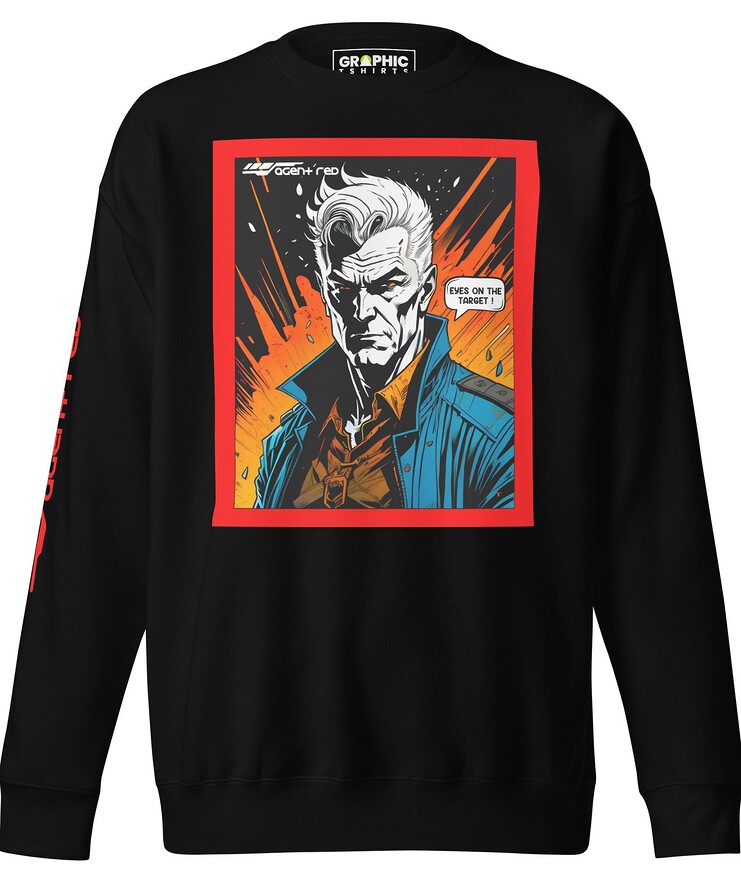 Unisex Premium Sweatshirt - Agent Red Cyberpunk Series v.12 | Sweatshirt | Buy Online | GRAPHIC T-SHIRTS